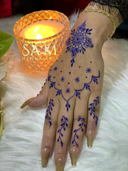 Colorful Glitter Mehndi - Pack Of 12